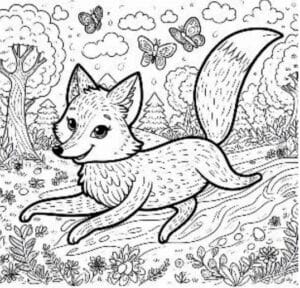 Skaitymo užduočių apie lapę iliustracija